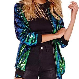 Sequin Bomber Jacket